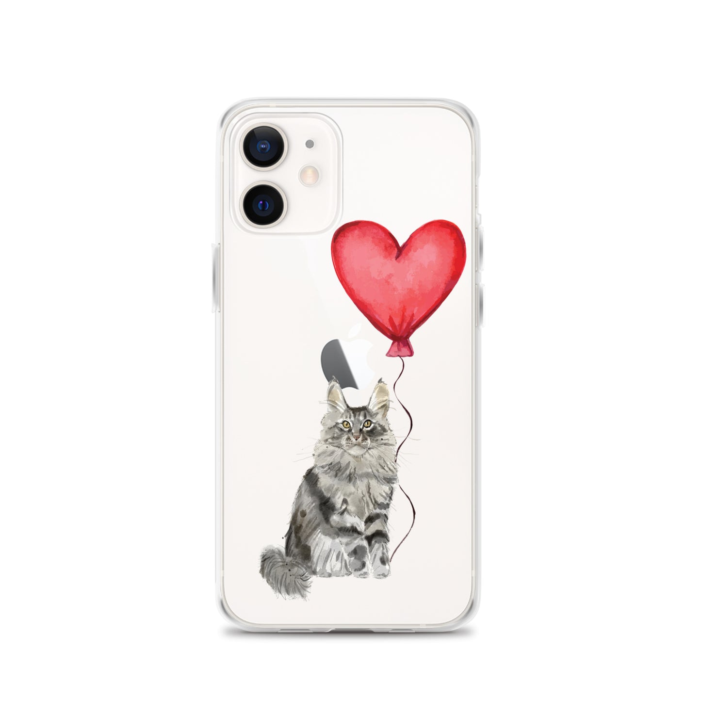 Cat with Balloon Maine Coon Clear Case for iPhone®