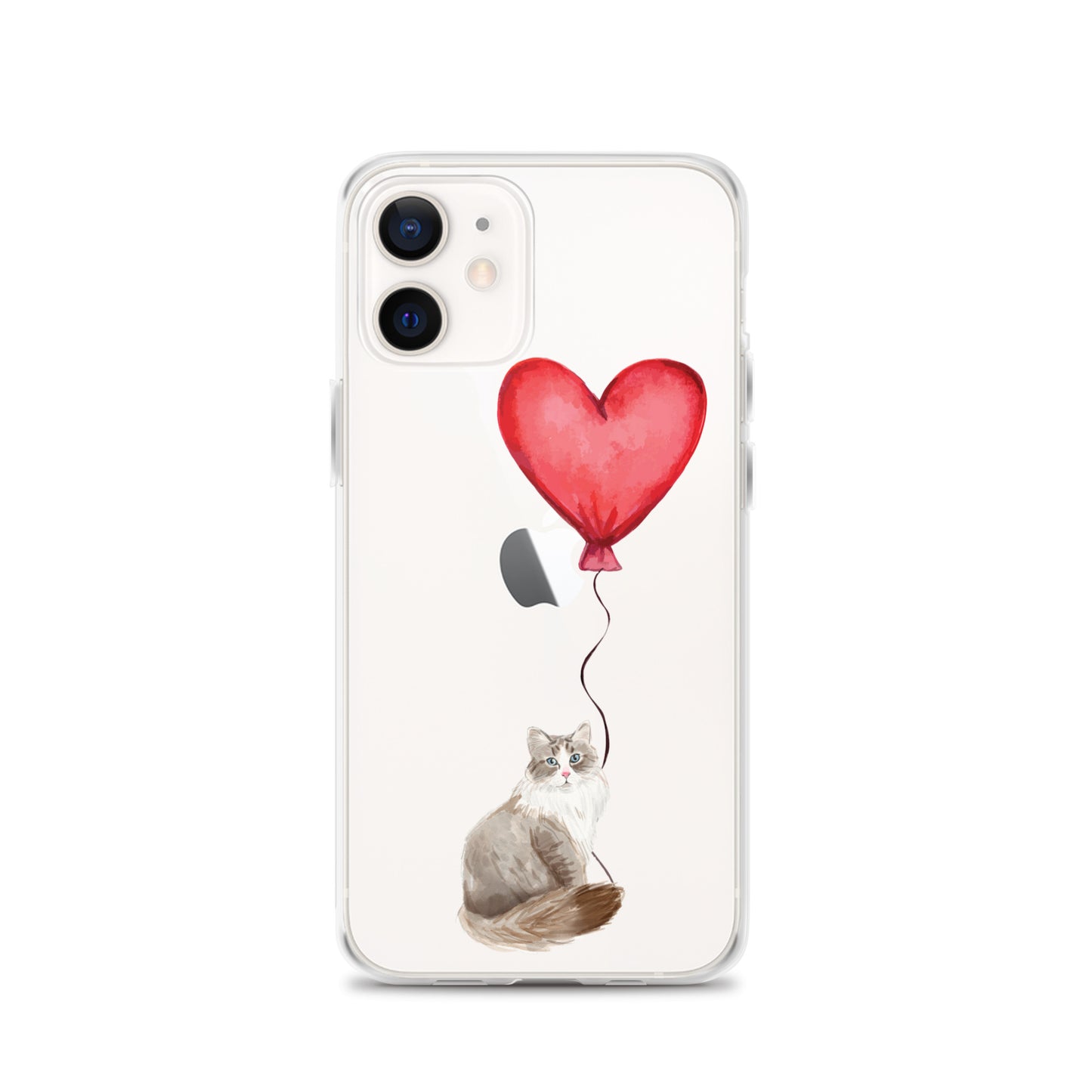 Cat with Balloon Siberian Clear Case for iPhone®