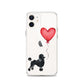 Dog with Balloon Black Poodle Clear Case for iPhone®