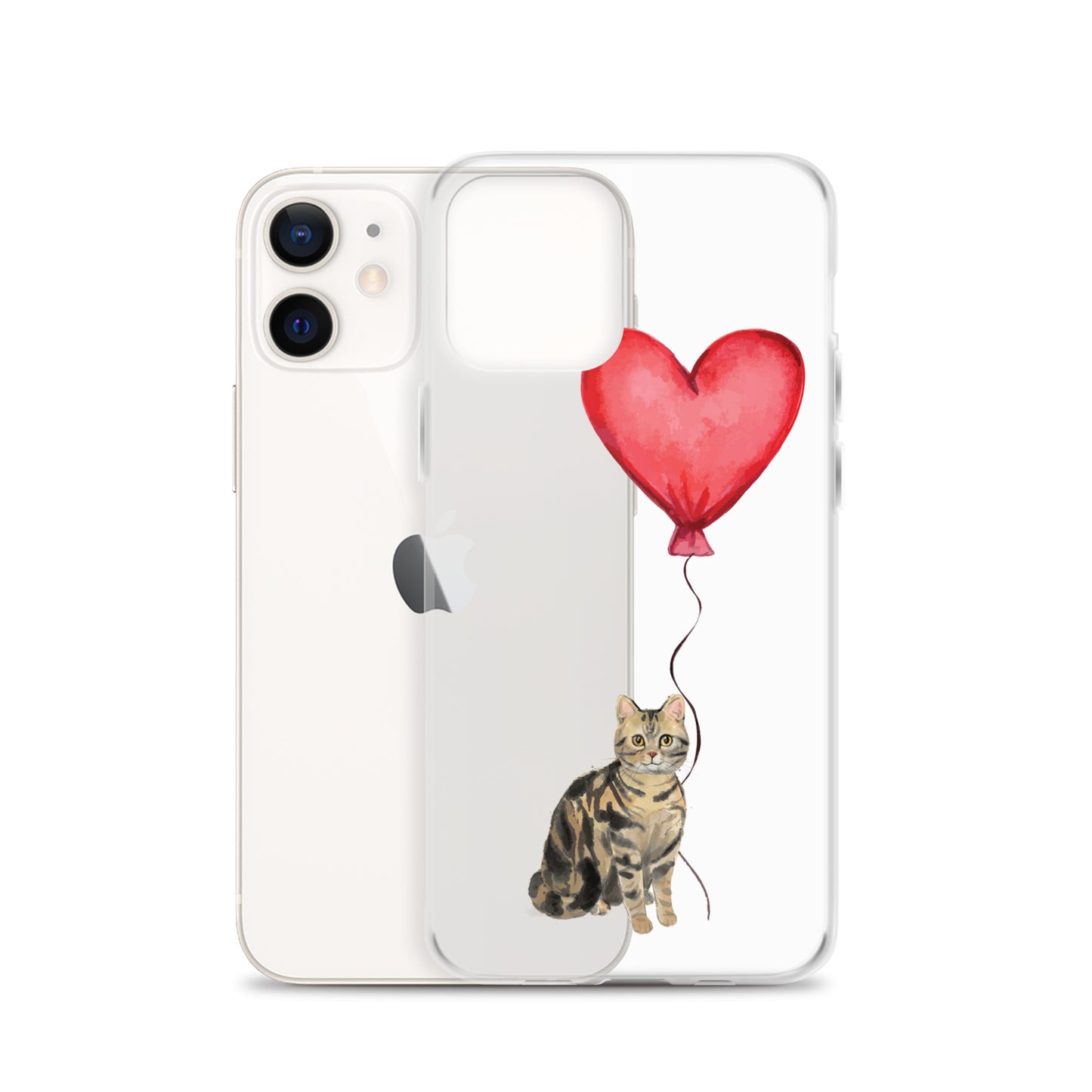 Cat with Balloon Brown Tabby Case for iPhone®