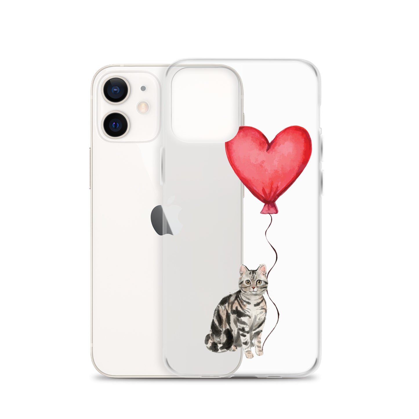 Cat with Balloon Silver Tabby Case for iPhone®