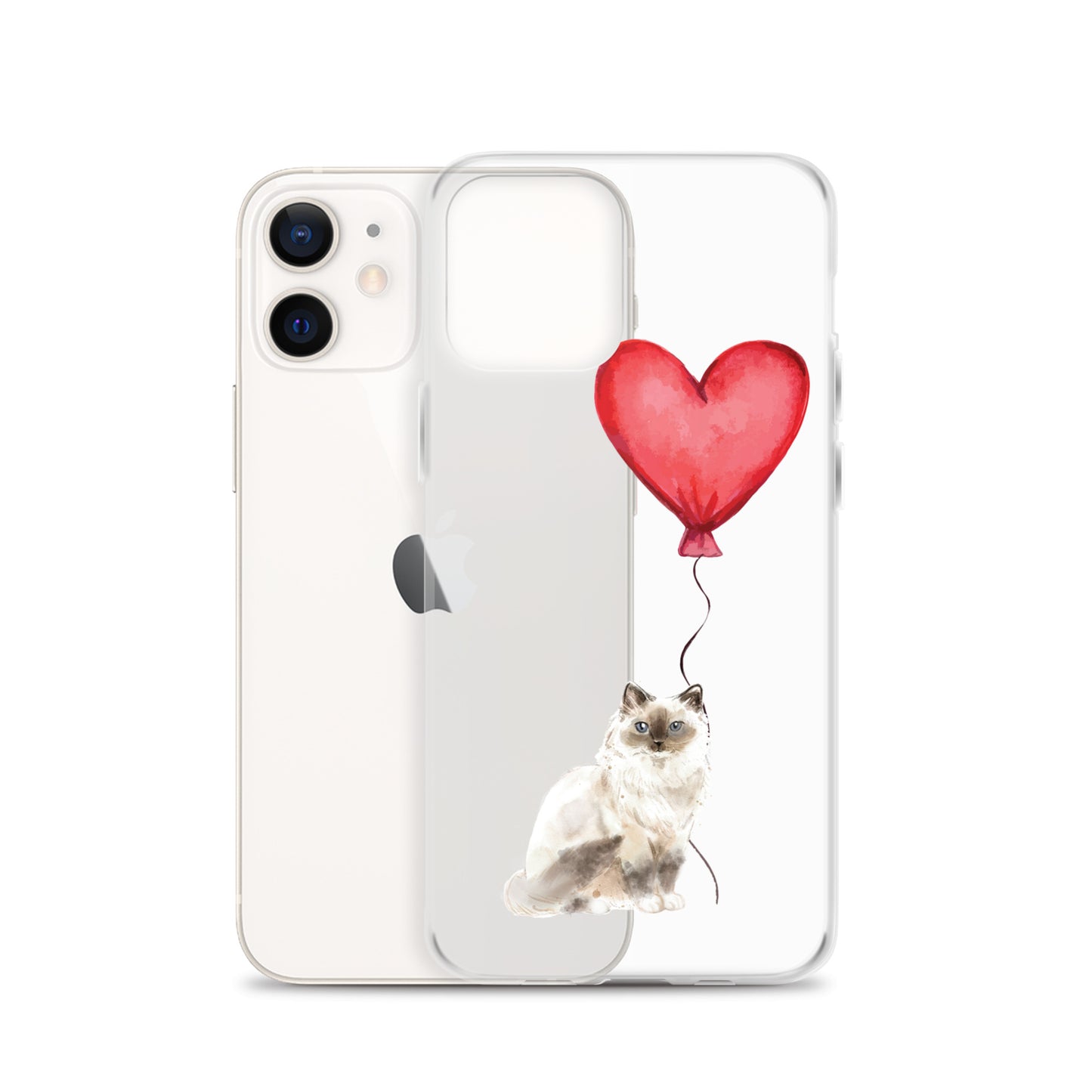 Cat with Balloon Birman Clear Case for iPhone®