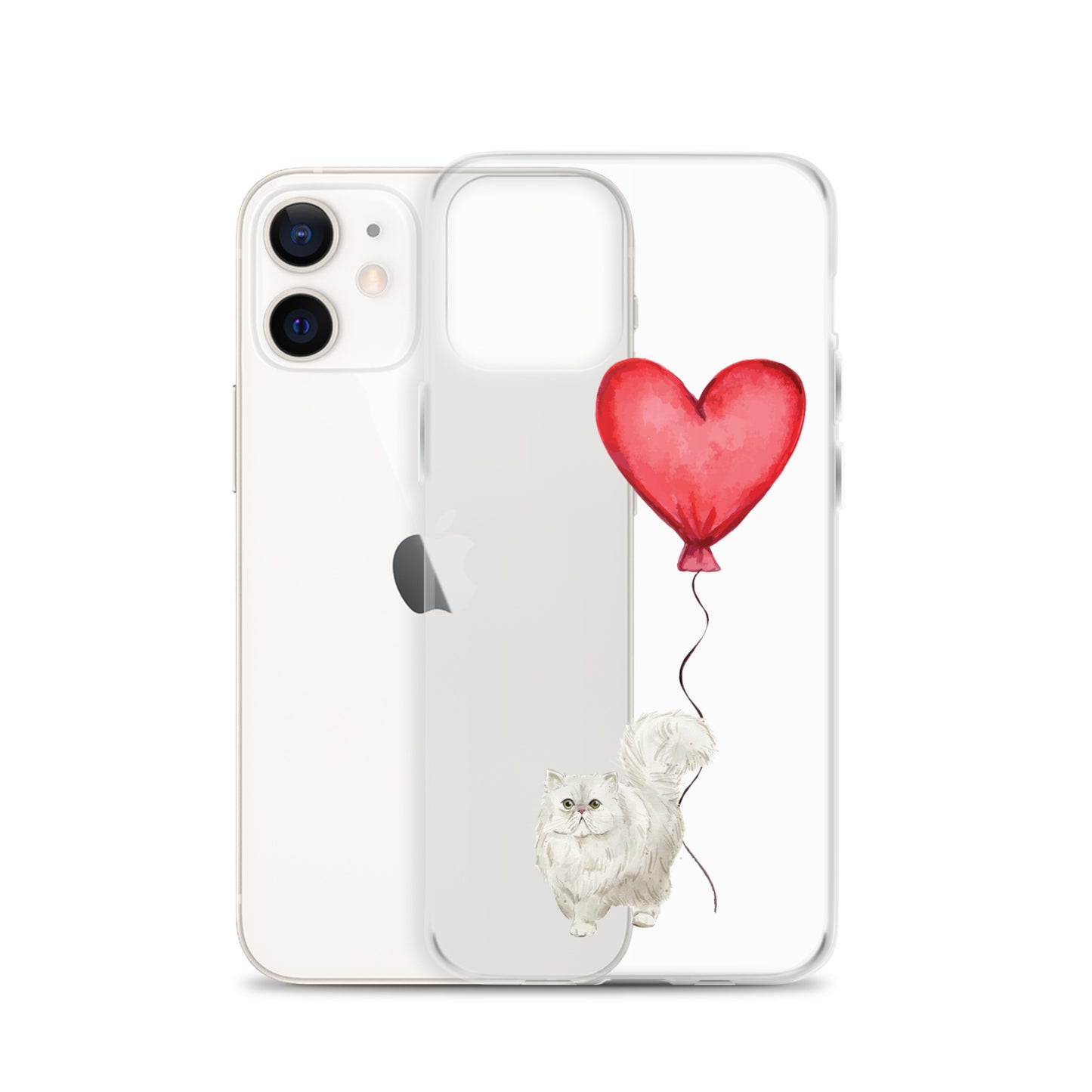 Cat with Balloon Persian Clear Case for iPhone®