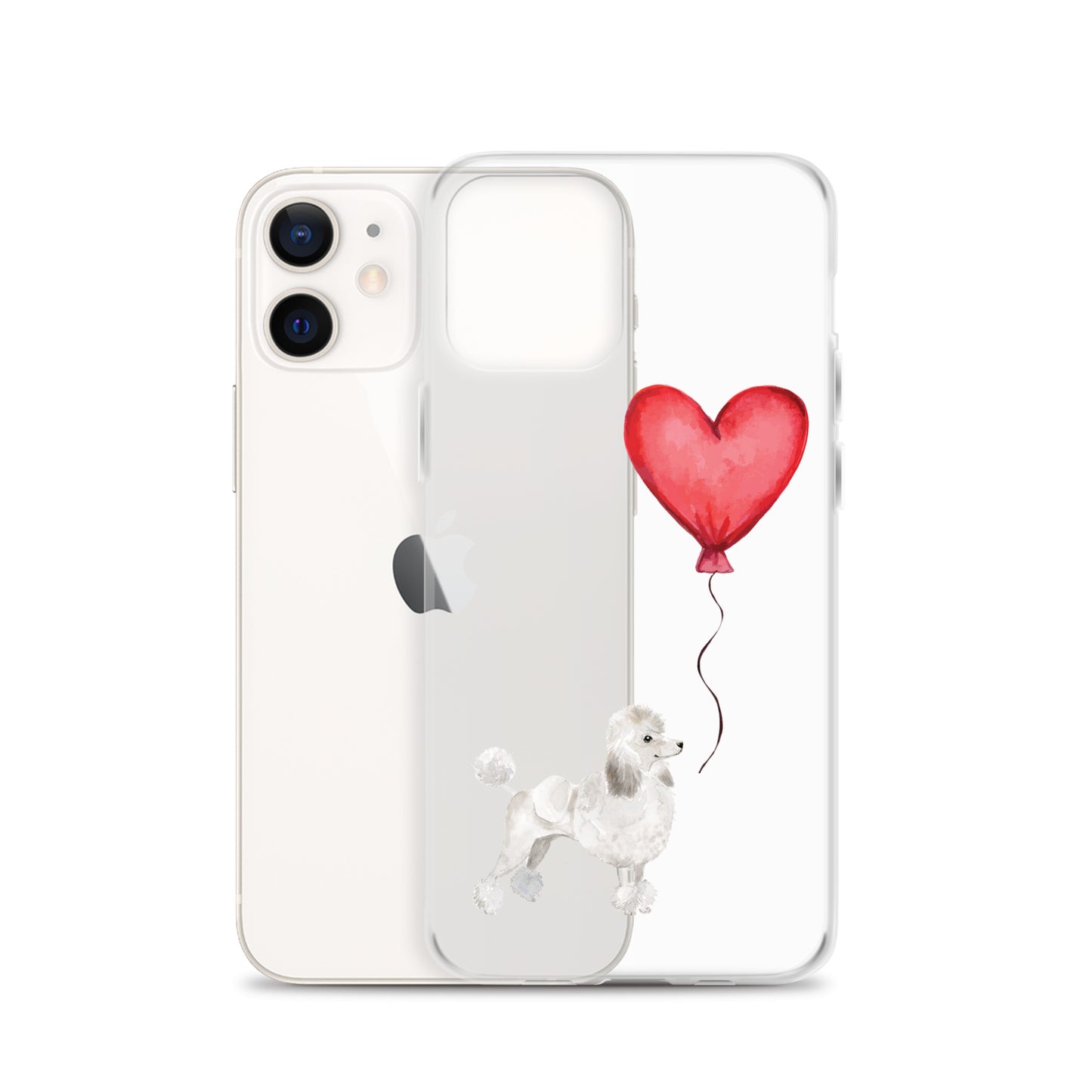 Dog with Balloon White Poodle Clear Case for iPhone®