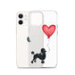 Dog with Balloon Black Poodle Clear Case for iPhone®