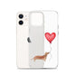 Dog with Balloon Tan Dachshund Clear Case for iPhone®