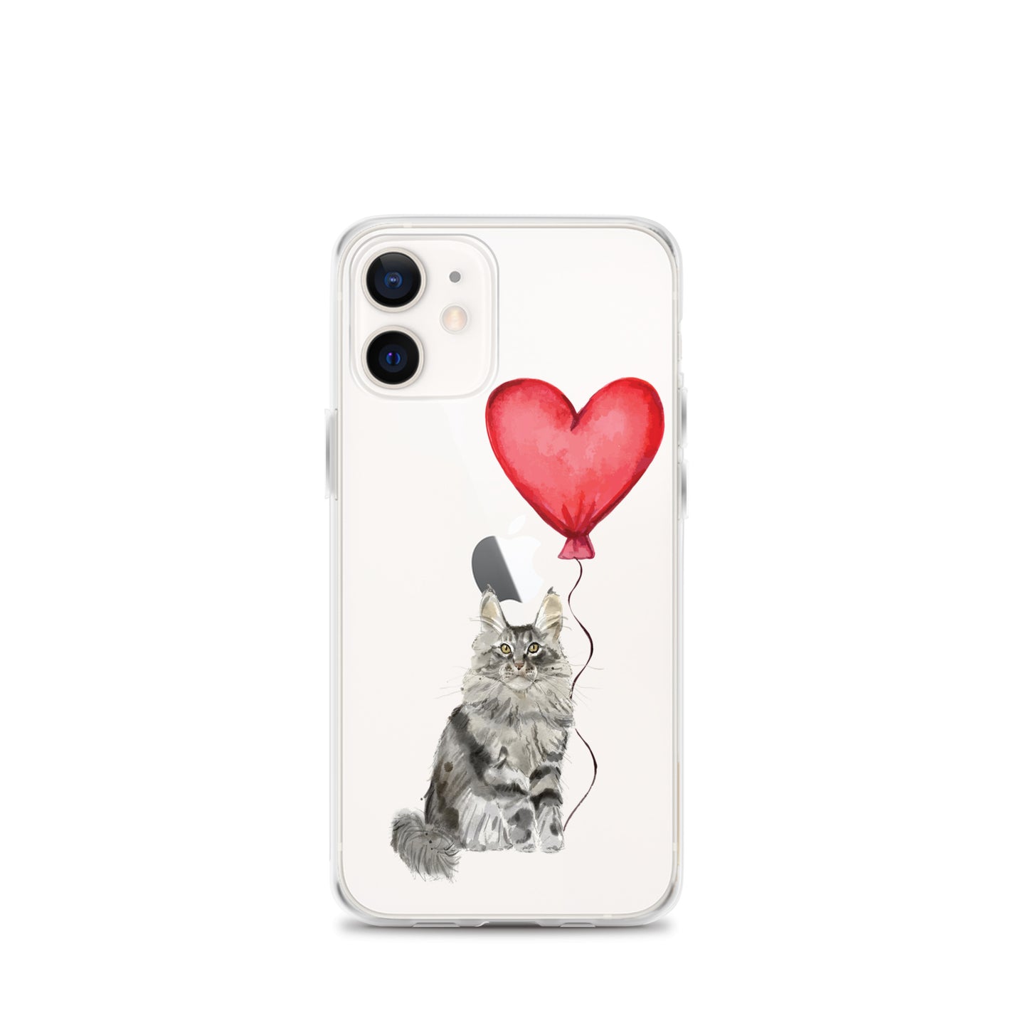 Cat with Balloon Maine Coon Clear Case for iPhone®