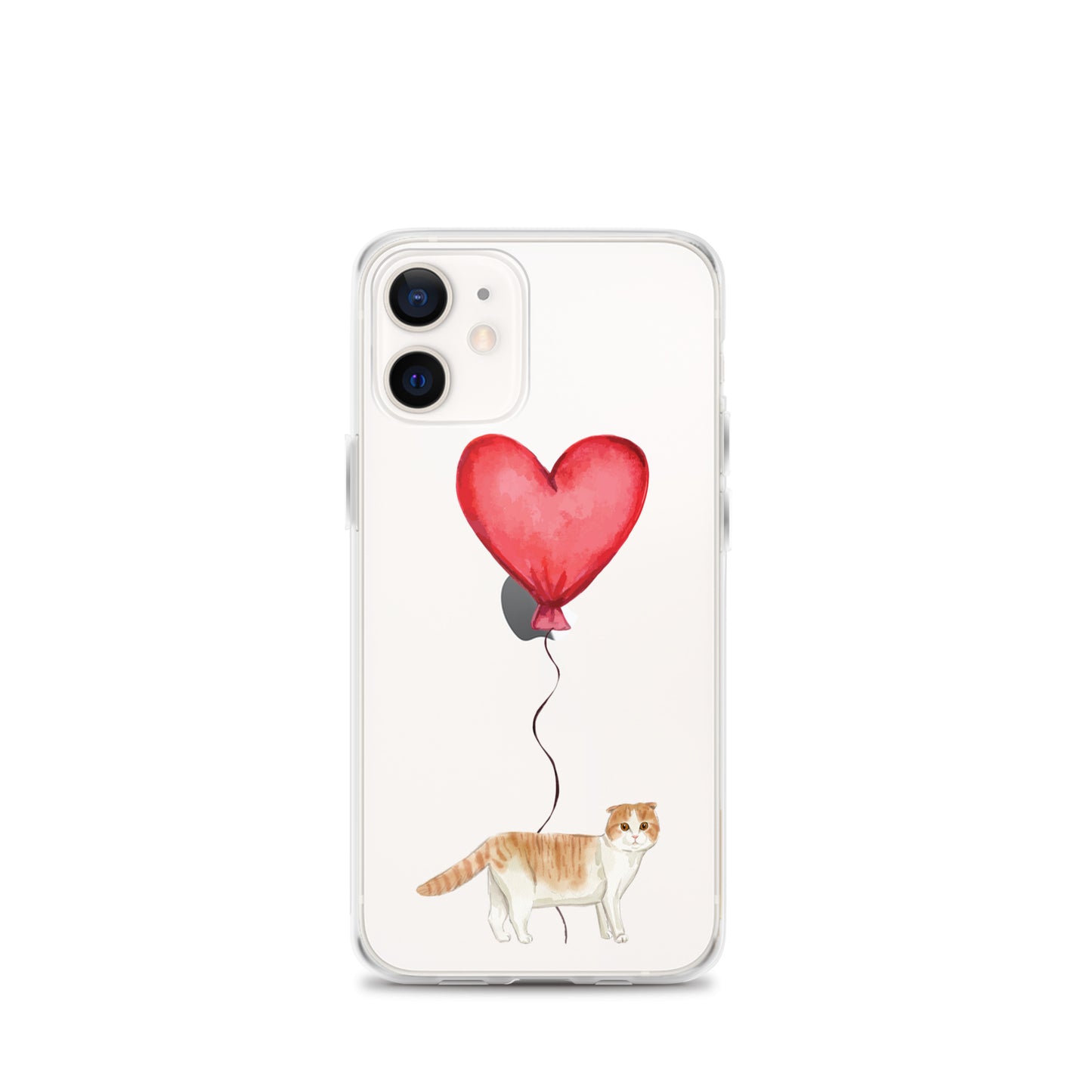 Cat with Balloon Scottish Fold Clear Case for iPhone®