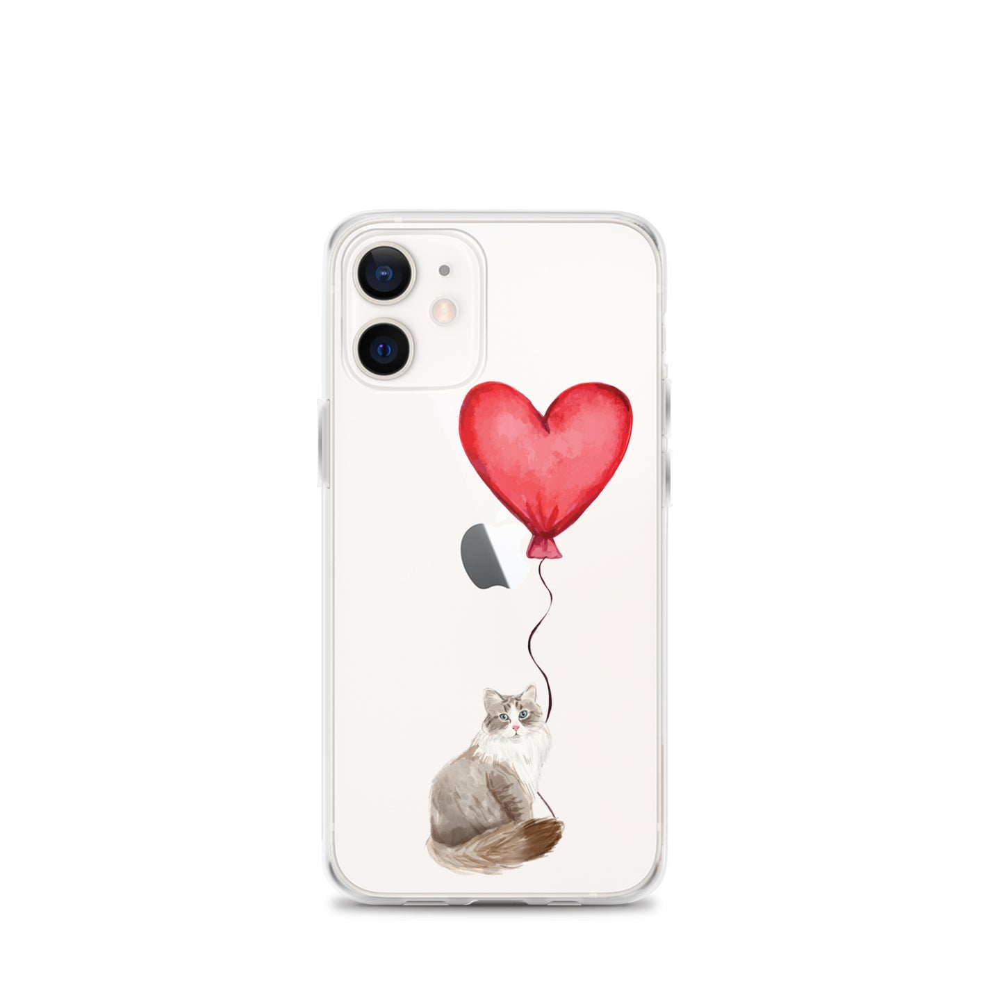 Cat with Balloon Siberian Clear Case for iPhone®