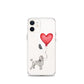 Dog with Balloon Grey Poodle Clear Case for iPhone®