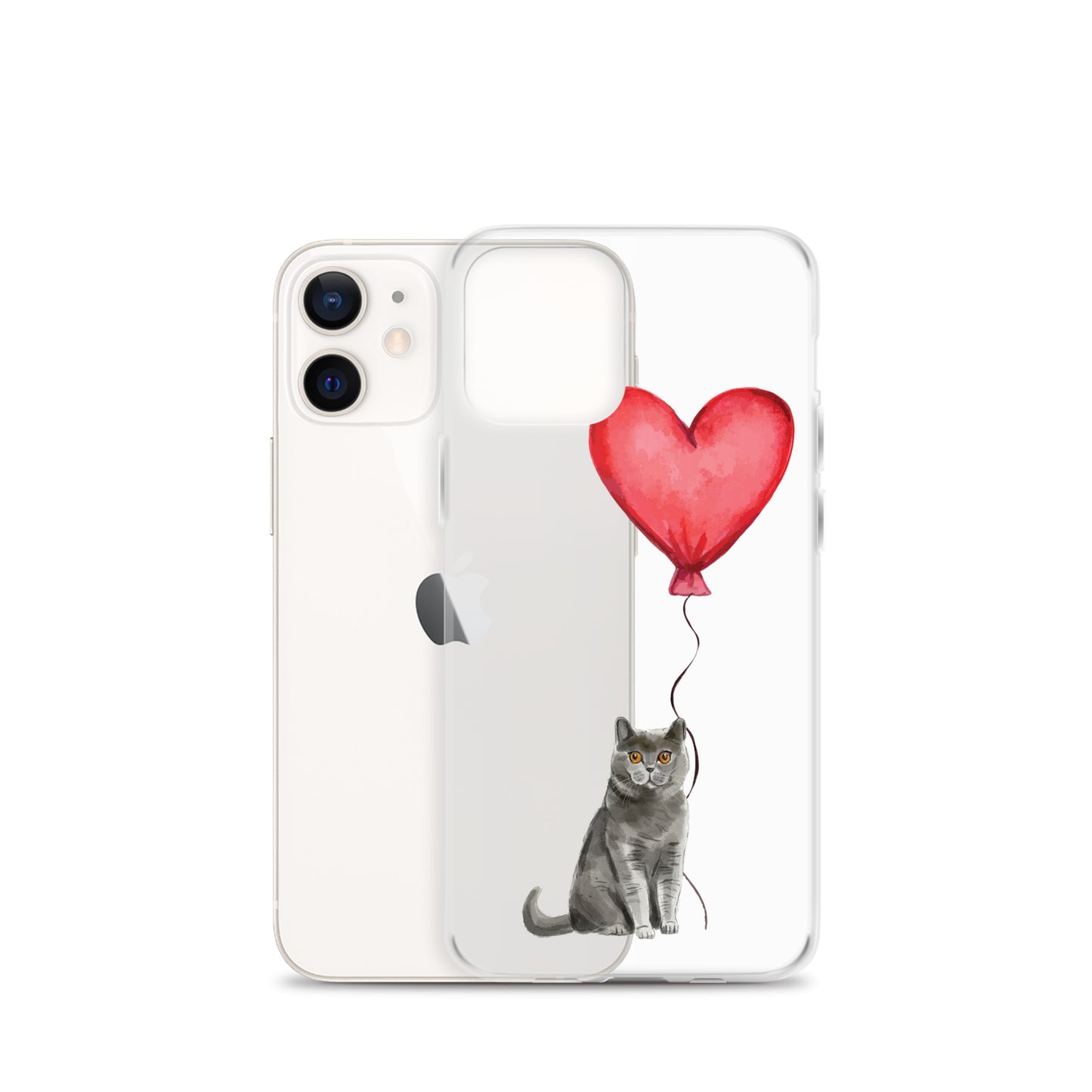 Cat with Balloon British Shorthair Clear Case for iPhone®