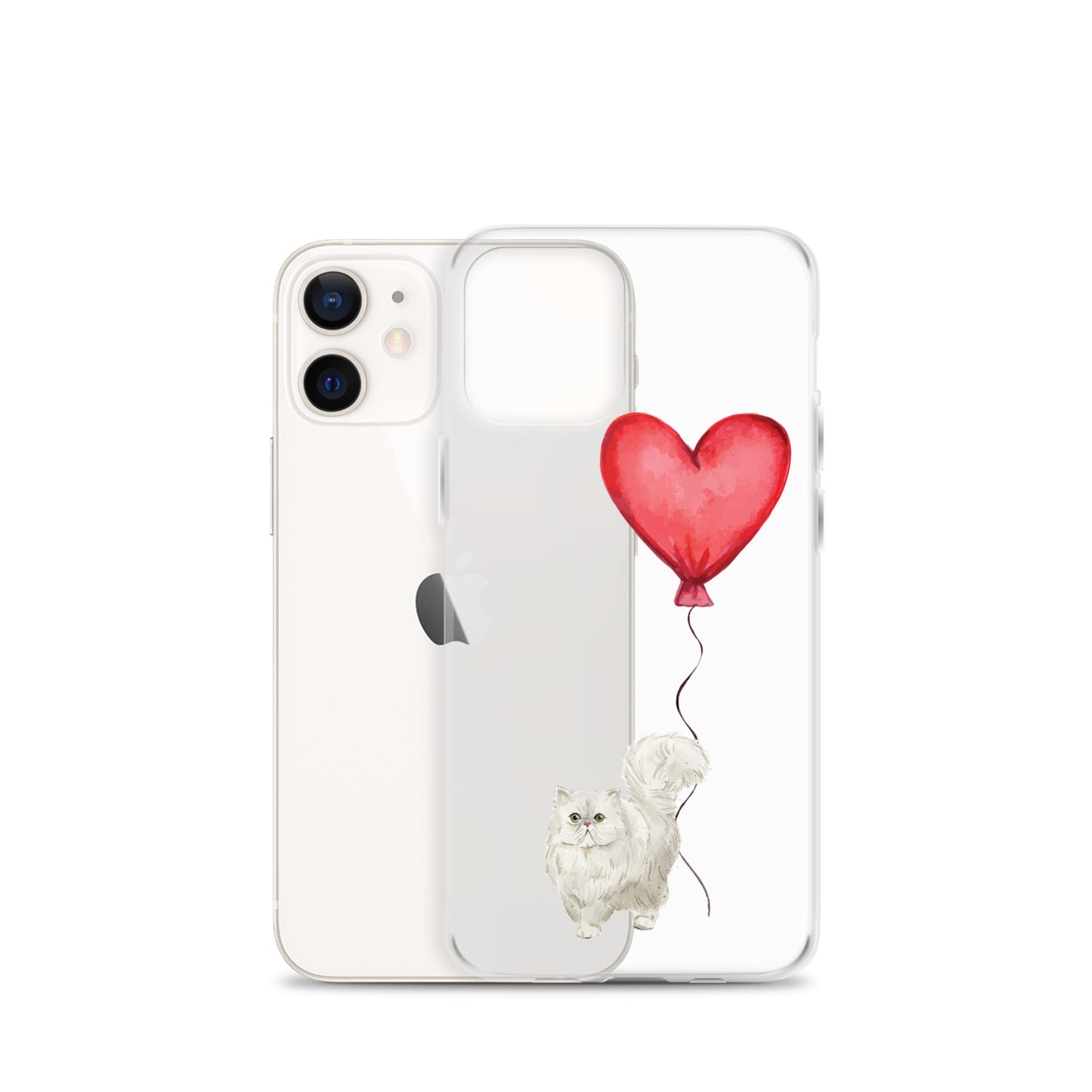 Cat with Balloon Persian Clear Case for iPhone®