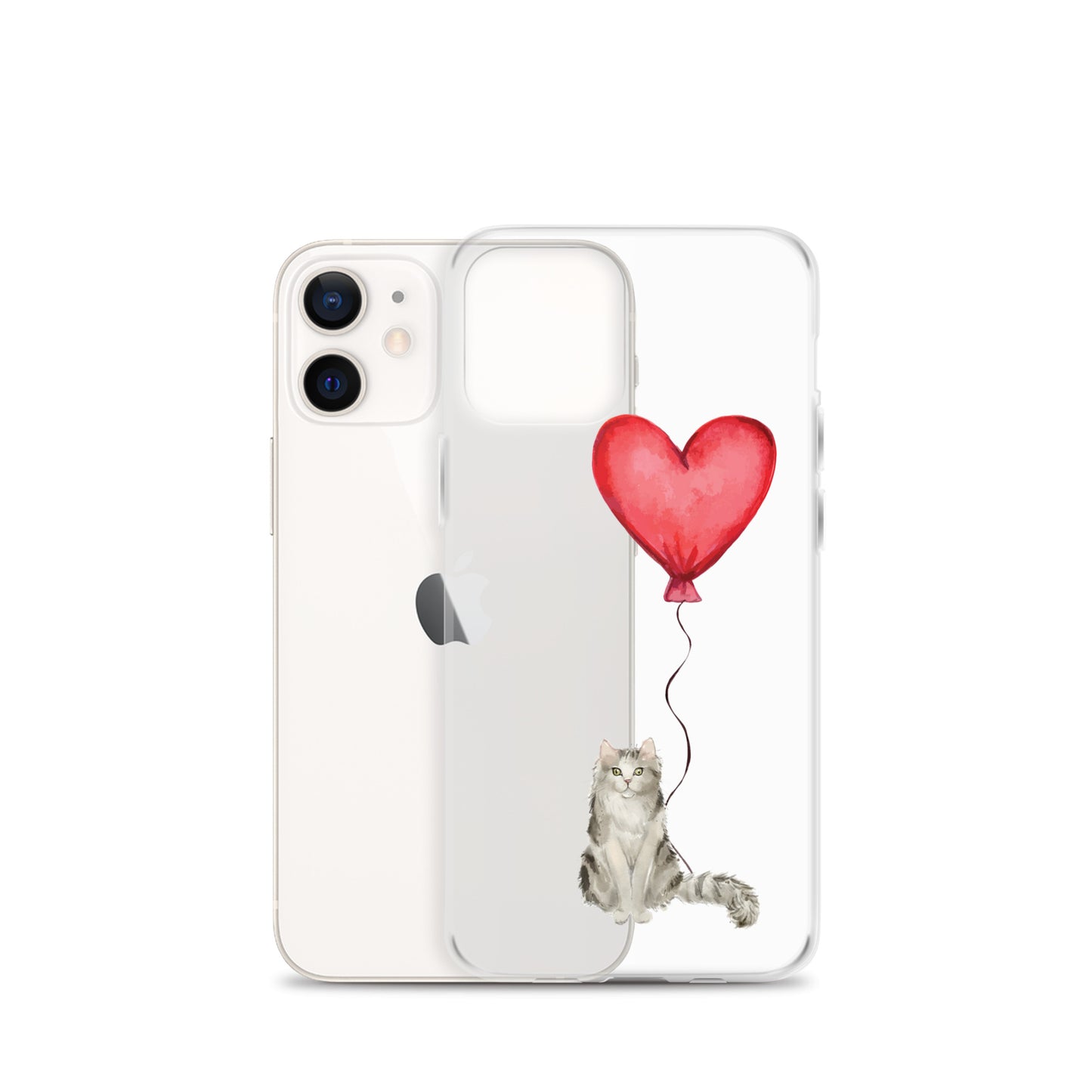 Cat with Balloon Ragamuffin Clear Case for iPhone®