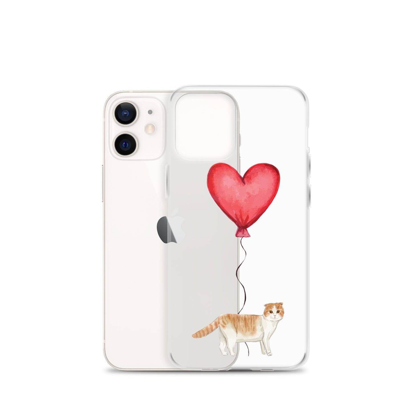 Cat with Balloon Scottish Fold Clear Case for iPhone®