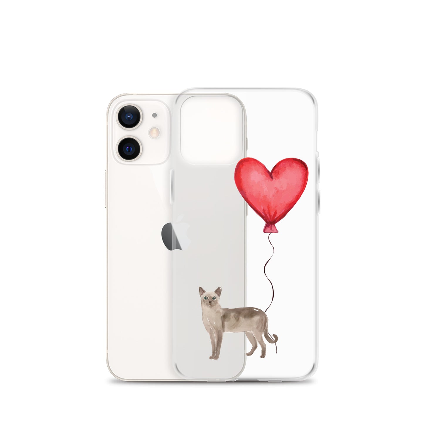 Cat with Balloon Tonkinese Clear Case for iPhone®