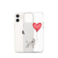 Dog with Balloon Grey Poodle Clear Case for iPhone®