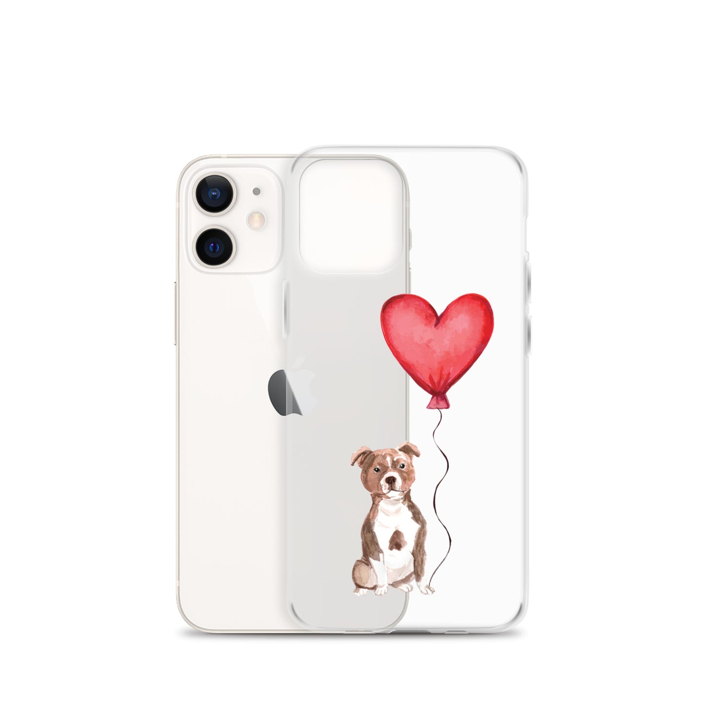 Dog with Balloon Staffie Bulldog Terrier Clear Case for iPhone®