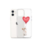 Dog with Balloon Wire Haired Jack Russell Clear Case for iPhone®