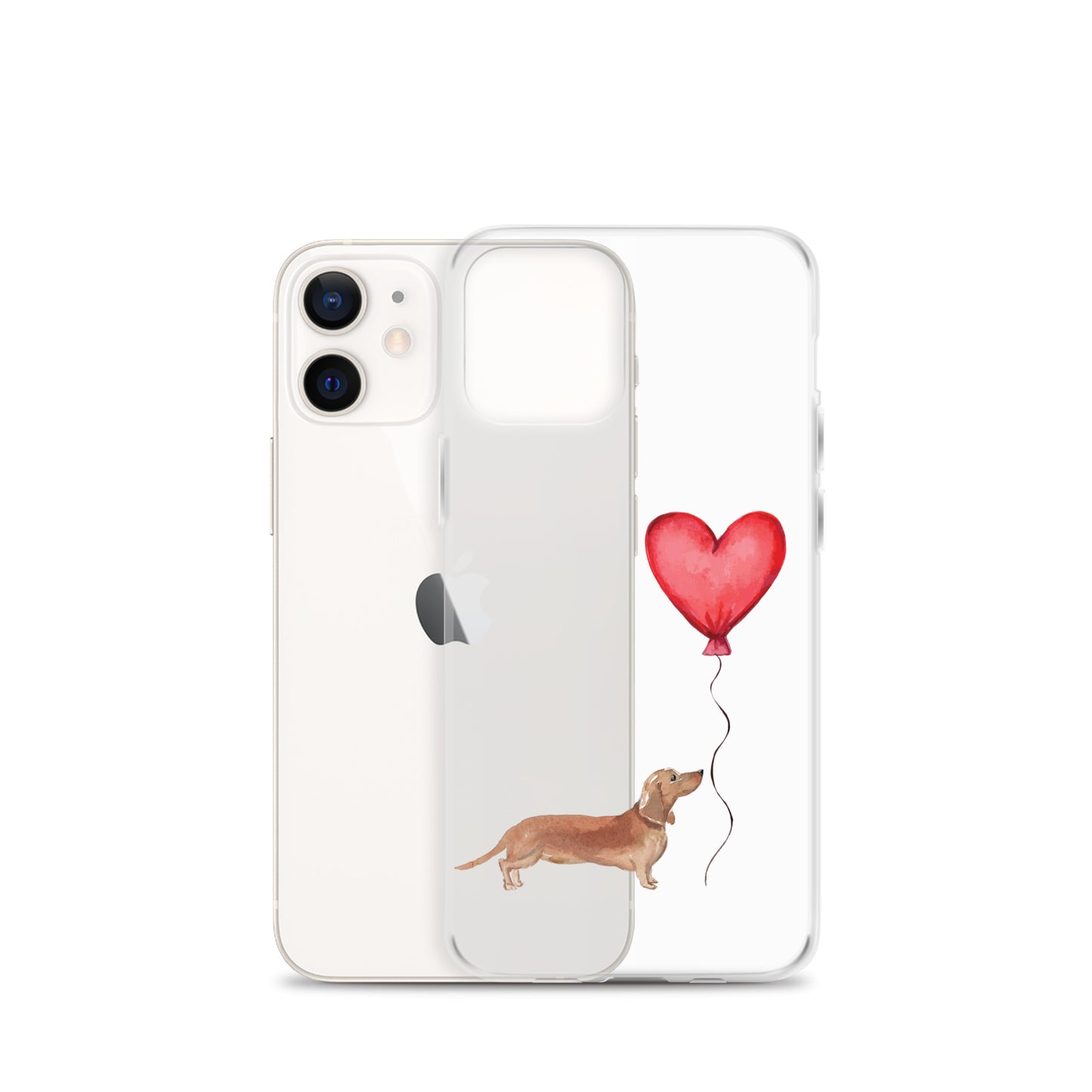 Dog with Balloon Tan Dachshund Clear Case for iPhone®