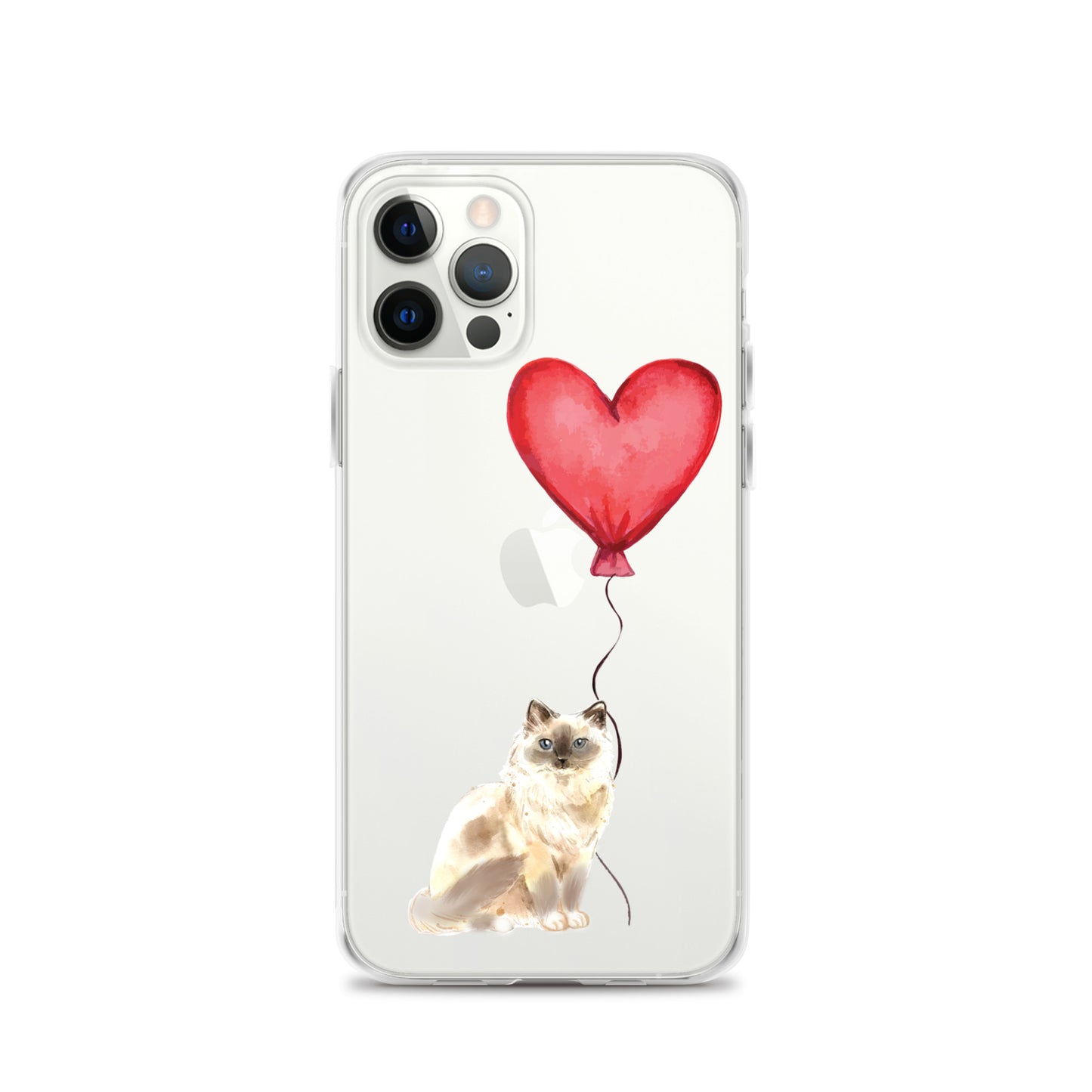 Cat with Balloon Blonde Birman Clear Case for iPhone®