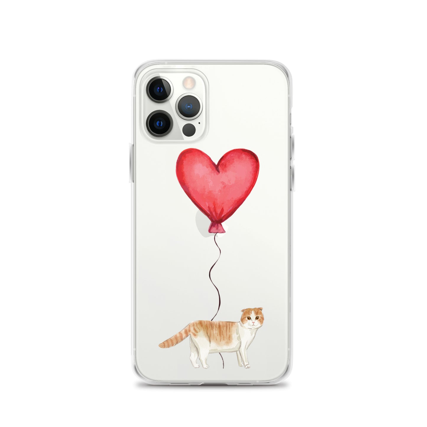 Cat with Balloon Scottish Fold Clear Case for iPhone®