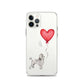 Dog with Balloon Grey Poodle Clear Case for iPhone®