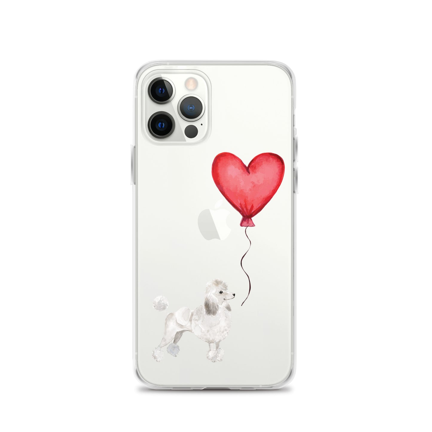 Dog with Balloon White Poodle Clear Case for iPhone®