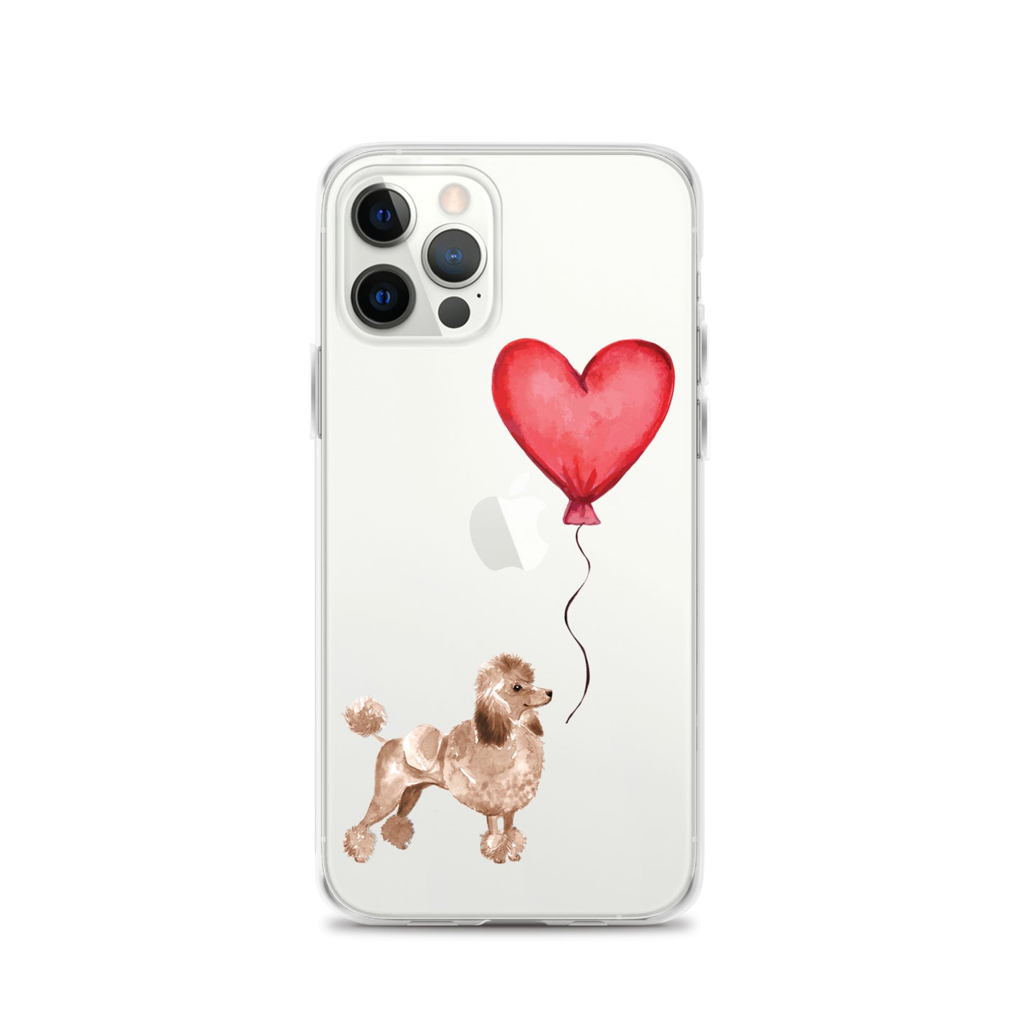 Dog with Balloon Brown Poodle Clear Case for iPhone®