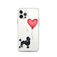 Dog with Balloon Black Poodle Clear Case for iPhone®