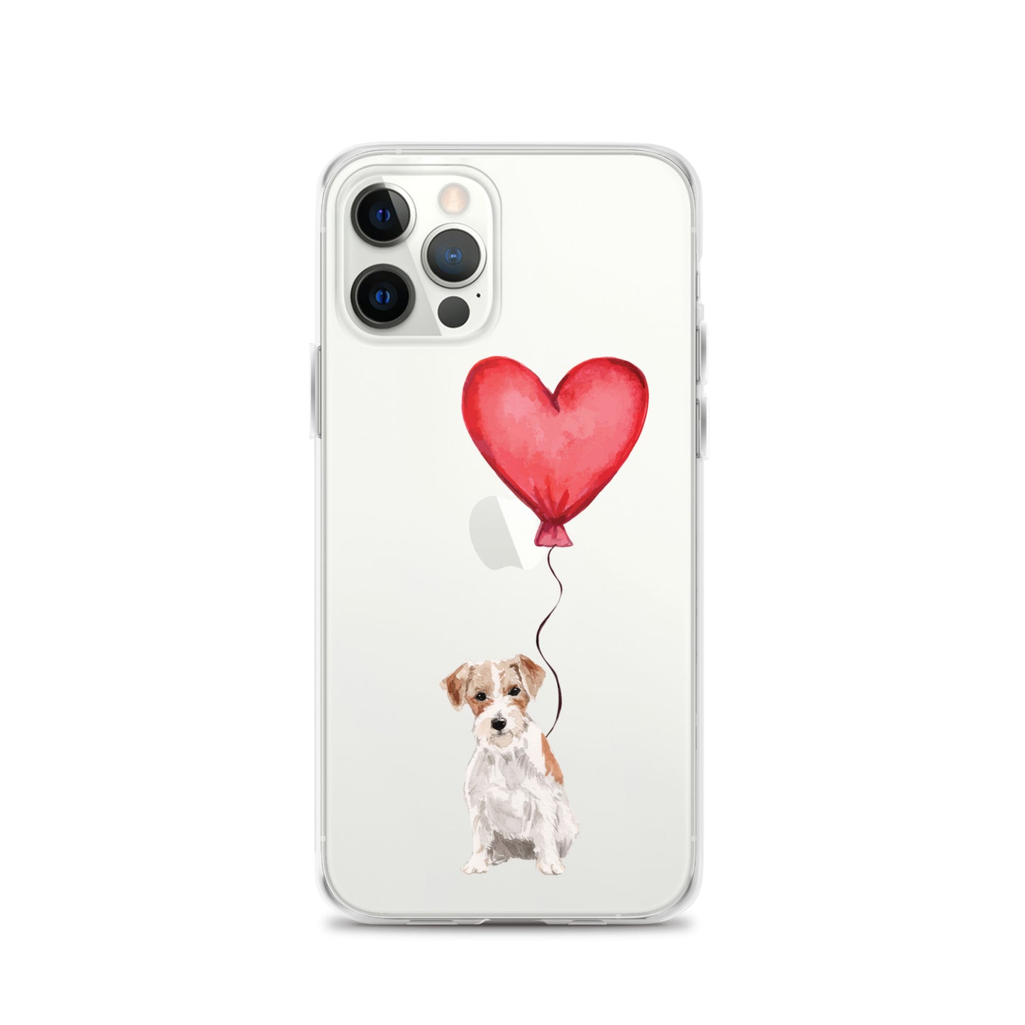 Dog with Balloon Wire Haired Jack Russell Clear Case for iPhone®