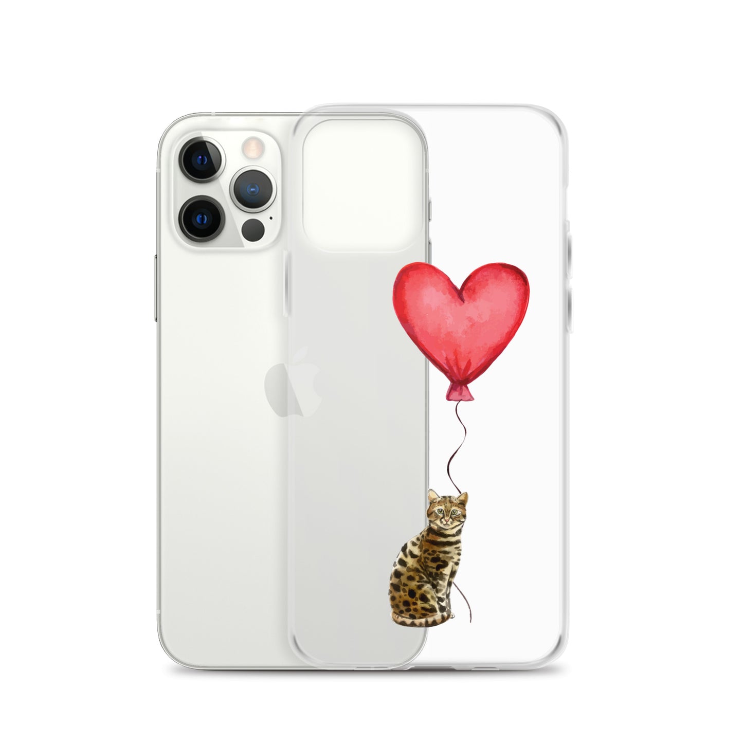 Cat with Balloon Bengal Clear Case for iPhone®