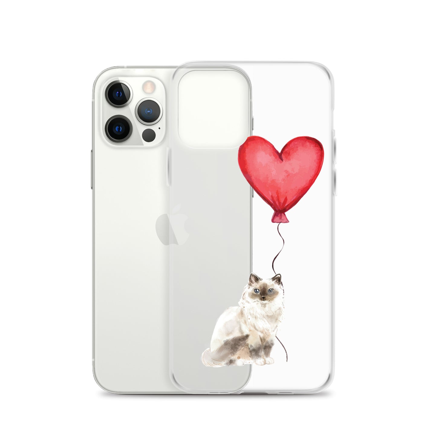 Cat with Balloon Birman Clear Case for iPhone®