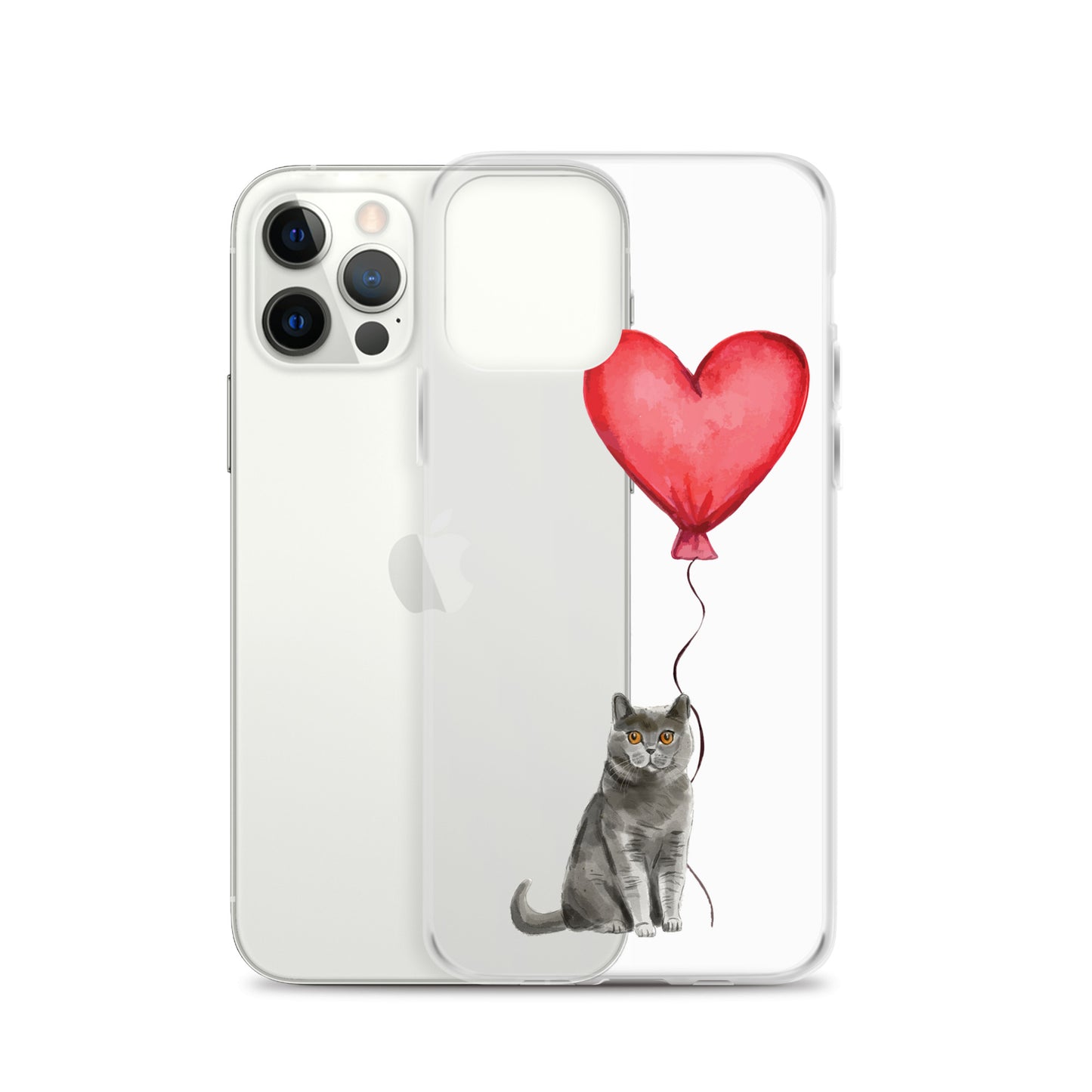 Cat with Balloon British Shorthair Clear Case for iPhone®