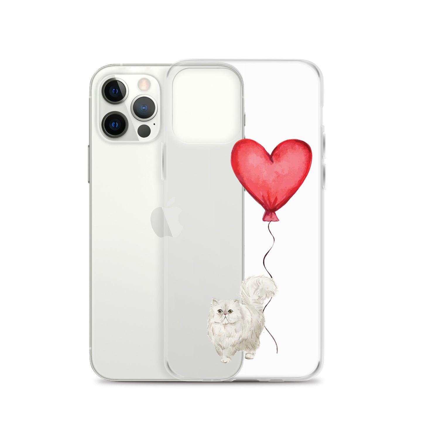 Cat with Balloon Persian Clear Case for iPhone®