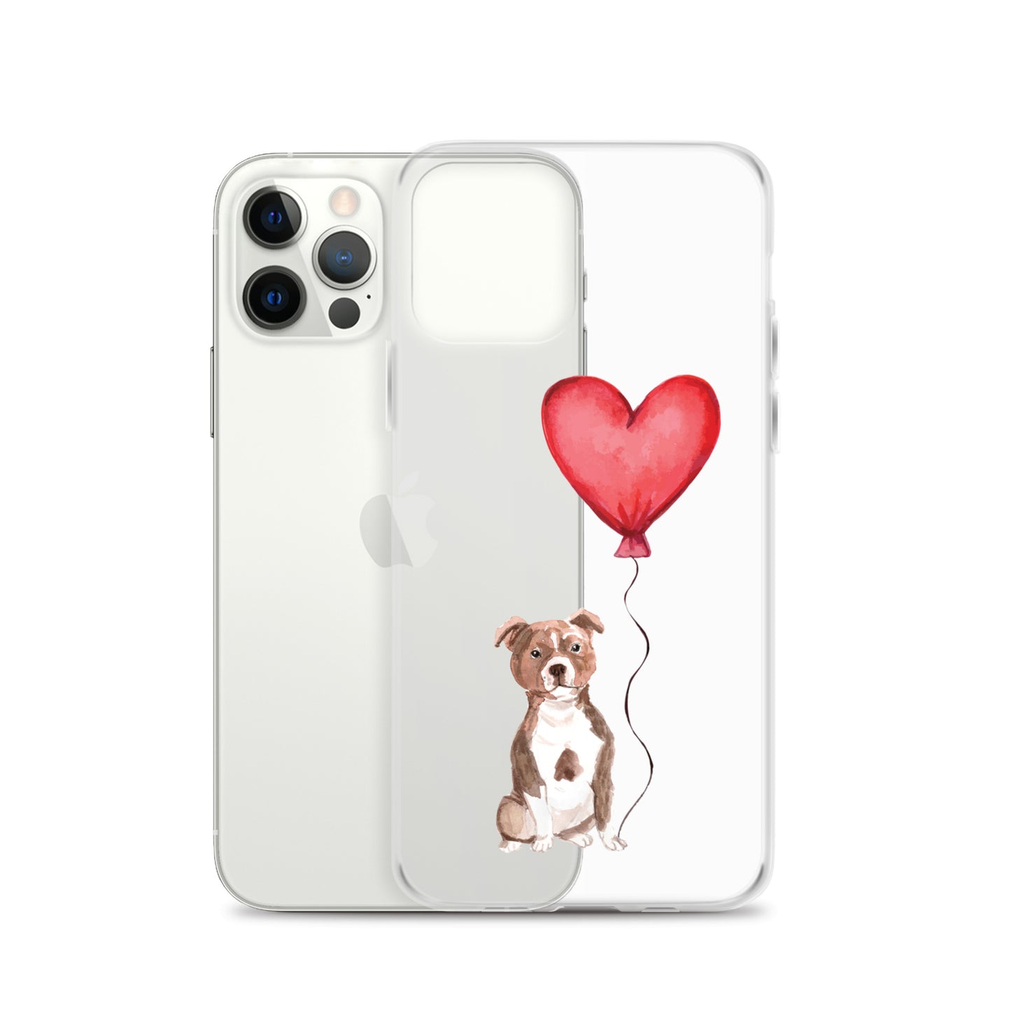 Dog with Balloon Staffie Bulldog Terrier Clear Case for iPhone®