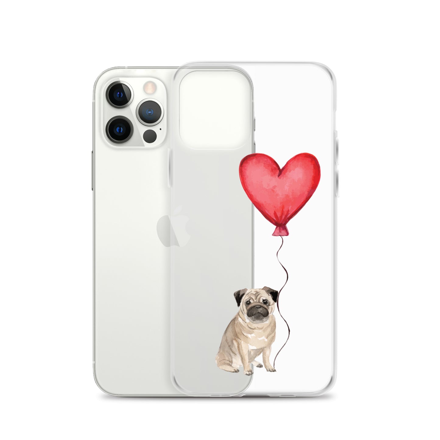 Dog with Balloon Pug Clear Case for iPhone®