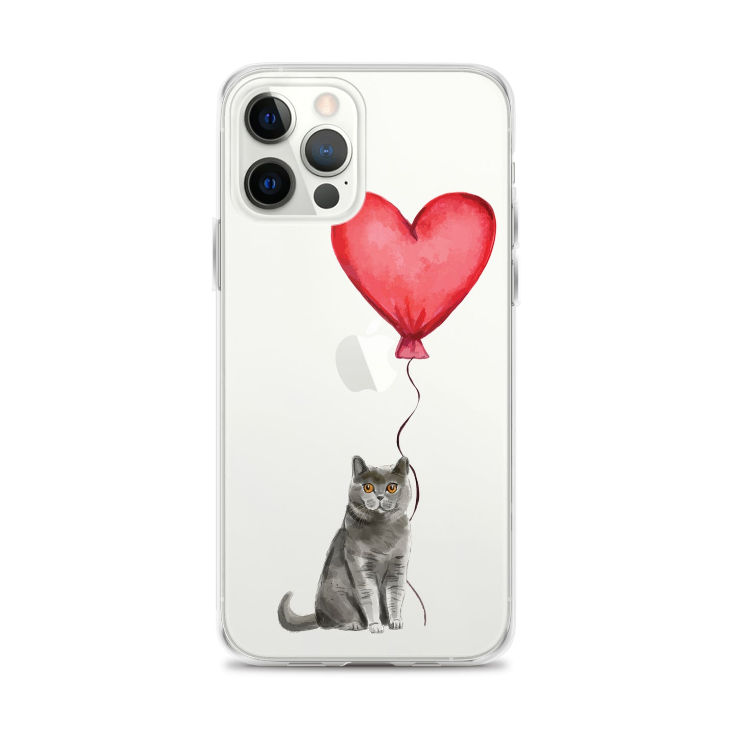 Cat with Balloon British Shorthair Clear Case for iPhone®