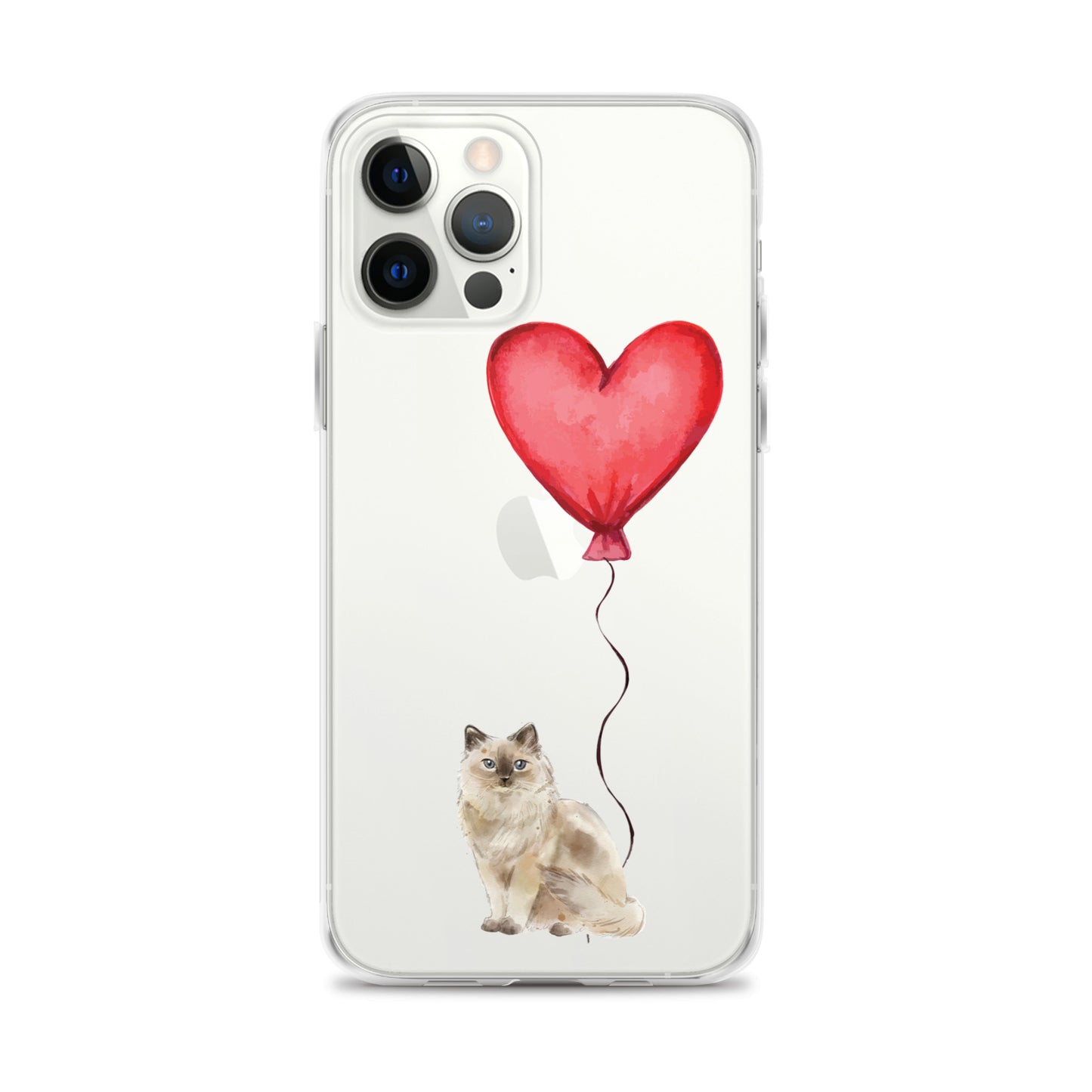 Cat with Balloons Ragdoll Clear Case for iPhone®