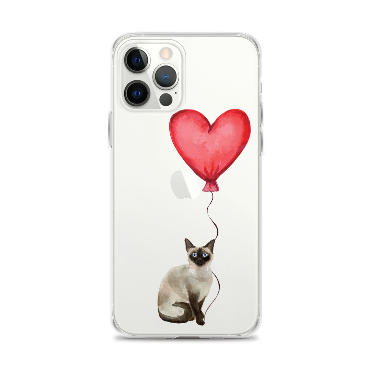 Cat with Balloon Siamese Clear Case for iPhone®