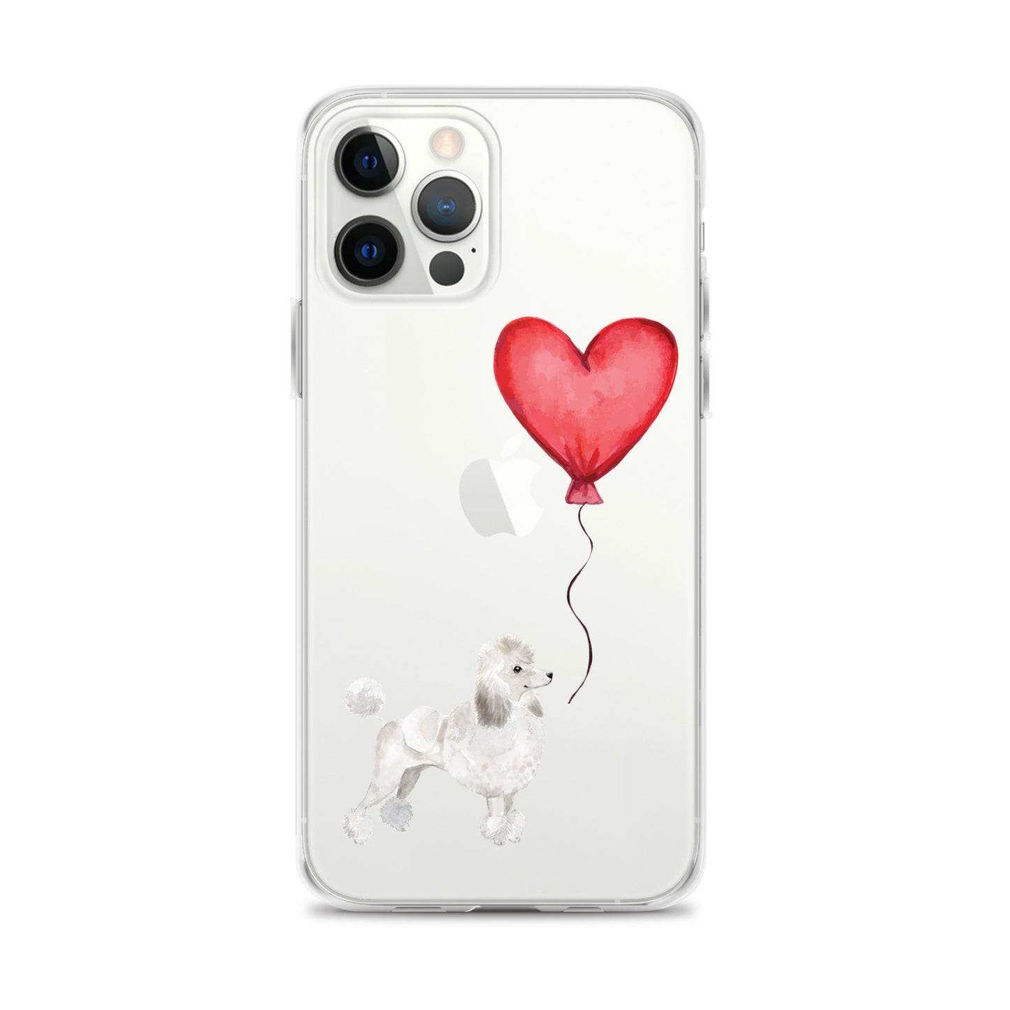 Dog with Balloon White Poodle Clear Case for iPhone®