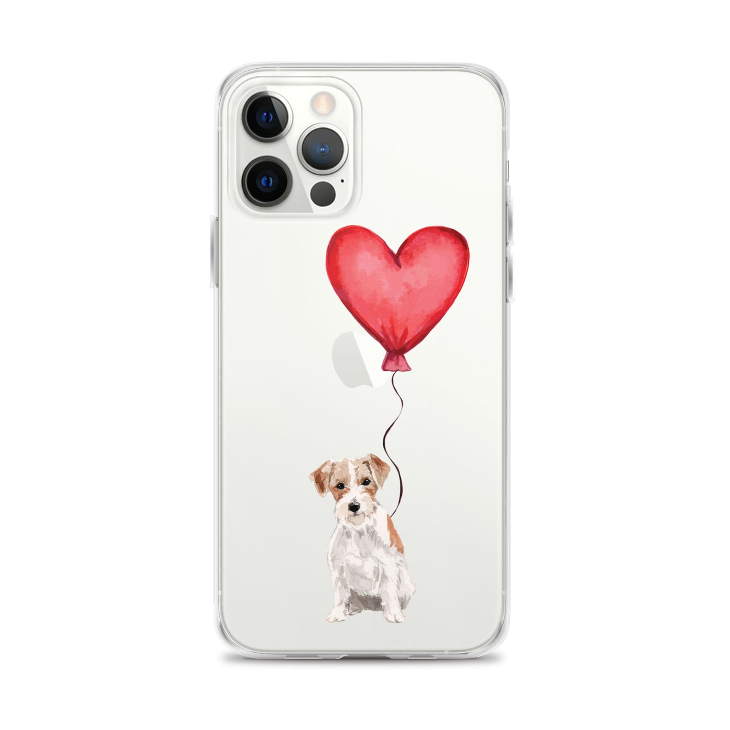 Dog with Balloon Wire Haired Jack Russell Clear Case for iPhone®