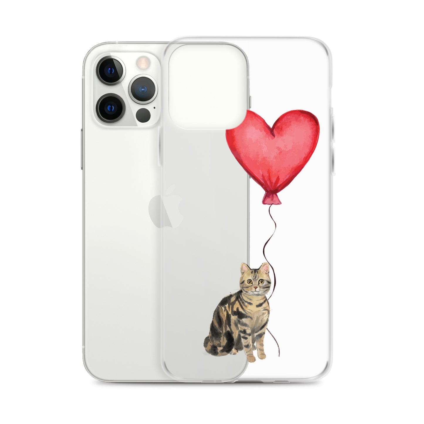 Cat with Balloon Brown Tabby Case for iPhone®