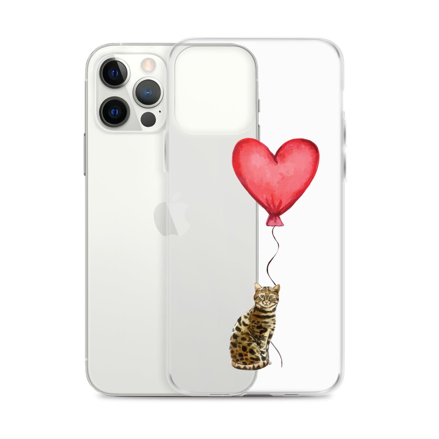 Cat with Balloon Bengal Clear Case for iPhone®