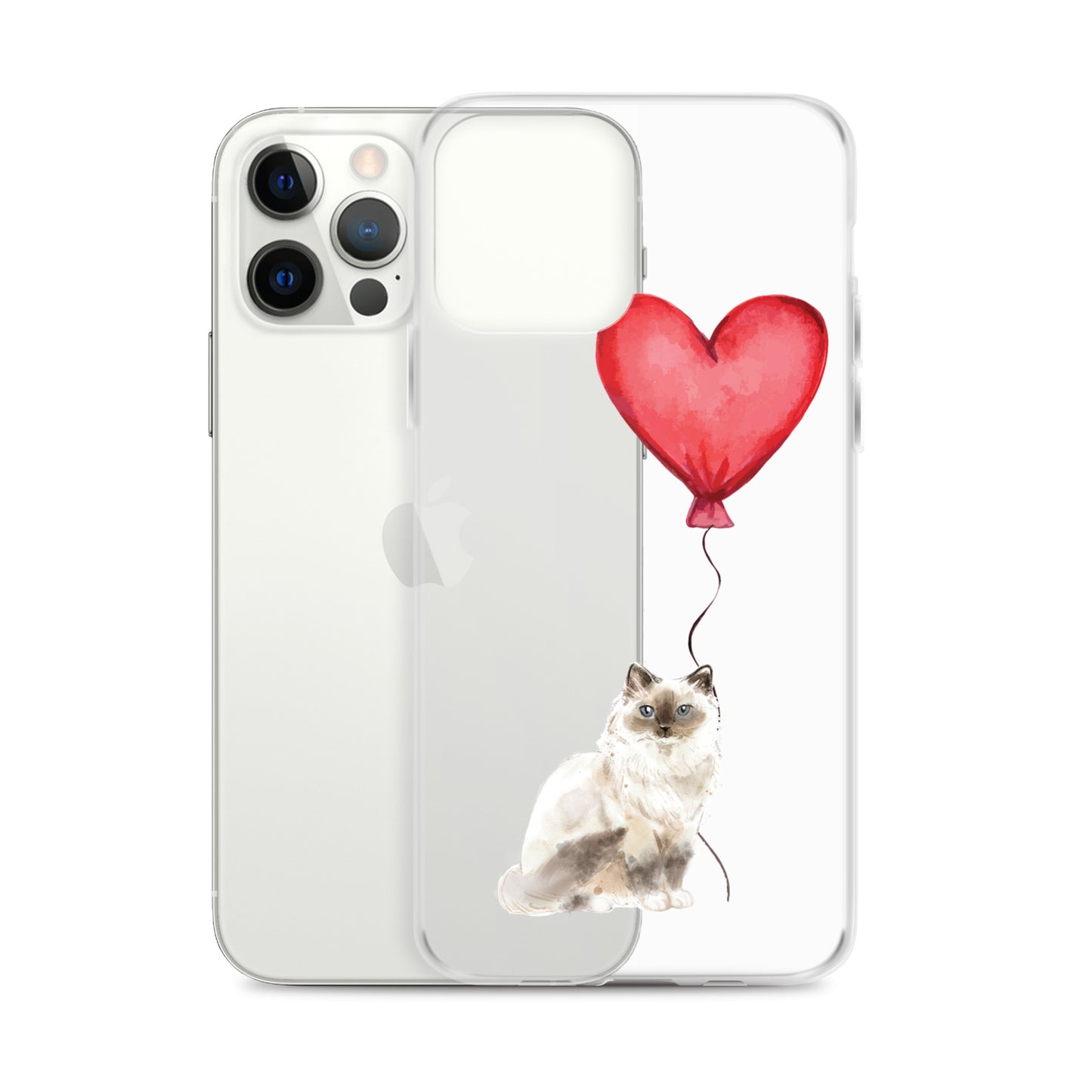 Cat with Balloon Birman Clear Case for iPhone®