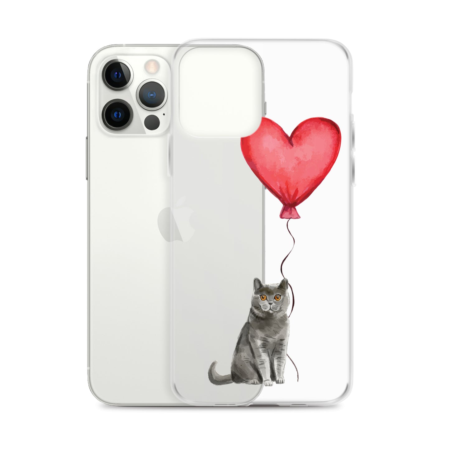 Cat with Balloon British Shorthair Clear Case for iPhone®