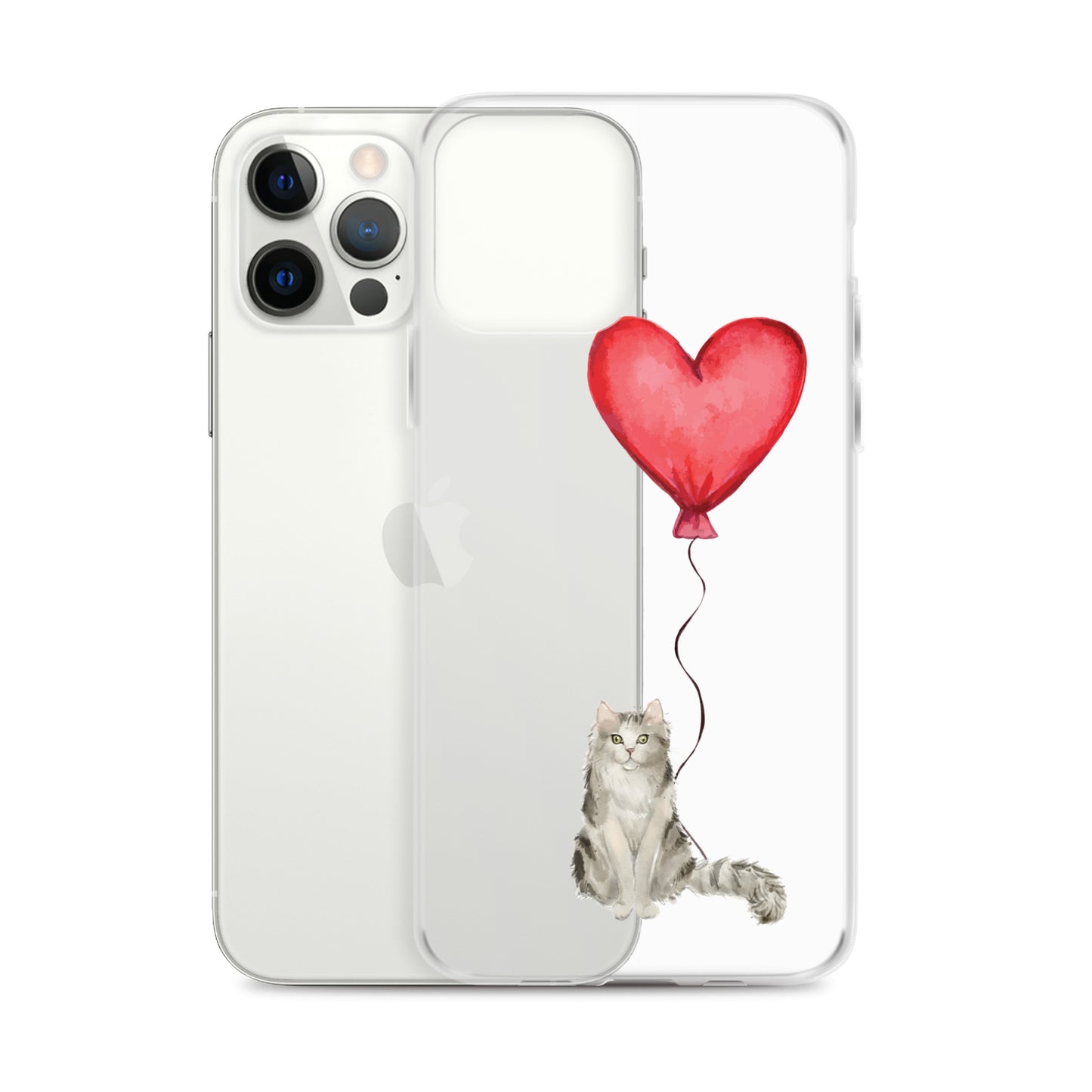 Cat with Balloon Ragamuffin Clear Case for iPhone®