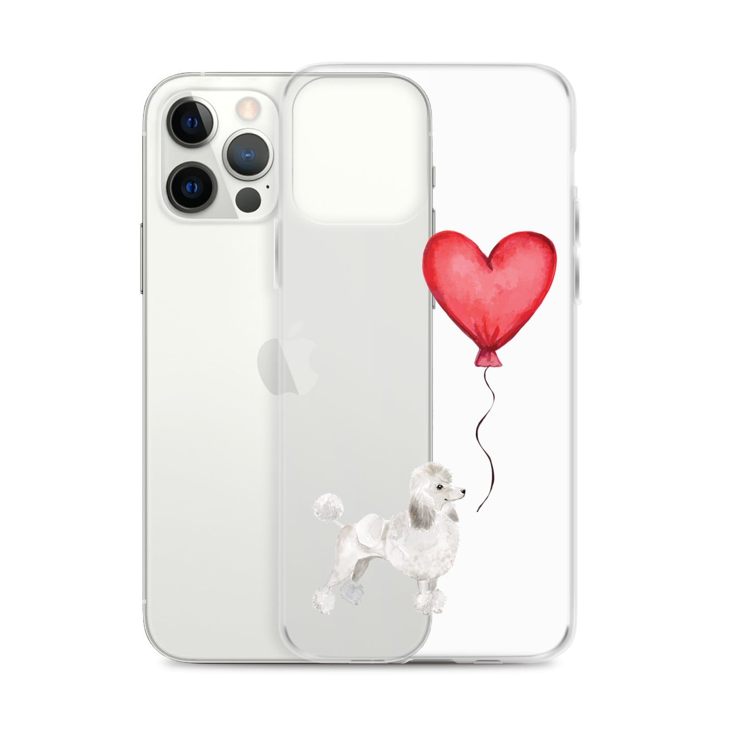 Dog with Balloon White Poodle Clear Case for iPhone®