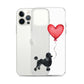 Dog with Balloon Black Poodle Clear Case for iPhone®