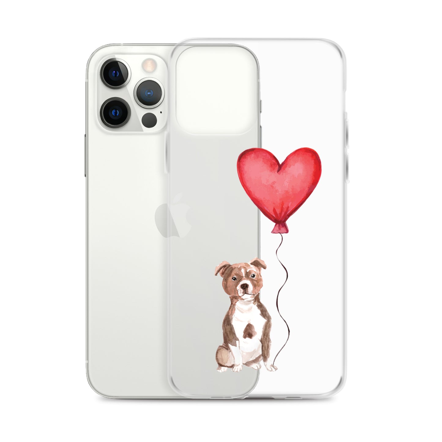 Dog with Balloon Staffie Bulldog Terrier Clear Case for iPhone®