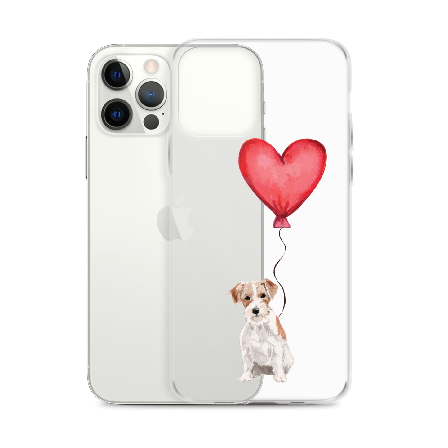 Dog with Balloon Wire Haired Jack Russell Clear Case for iPhone®